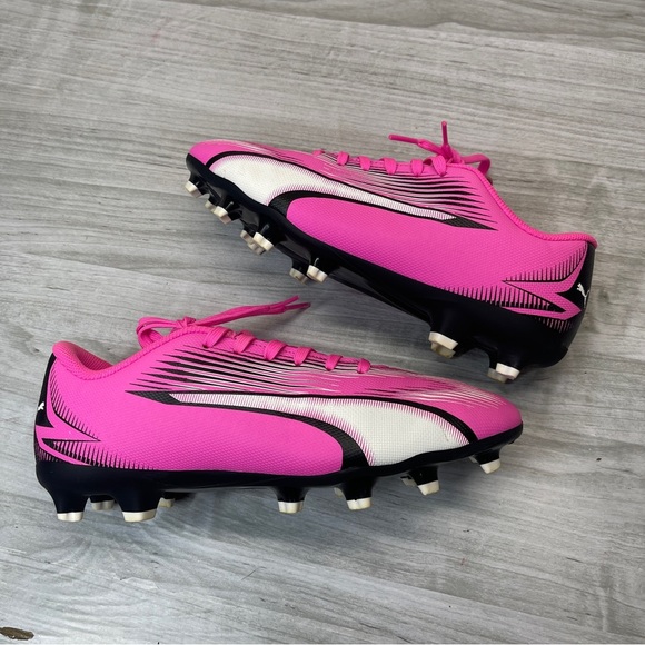 Puma Ultra Play Pink Black Soccer Cleats Girl’s Youth Size 5 - Picture 6 of 13